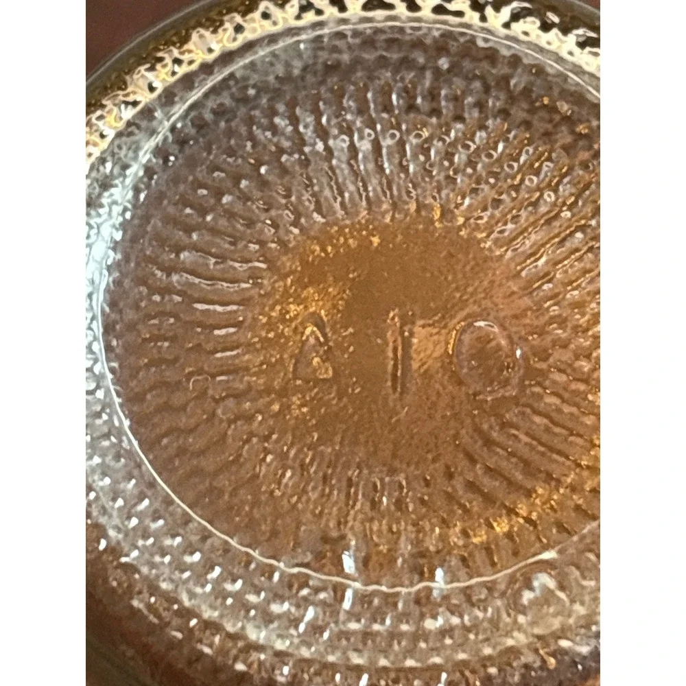 Vintage Clear Glass Jelly Jars Set‎ of 2 Ribbed Bottom Canning Kitchen Storage